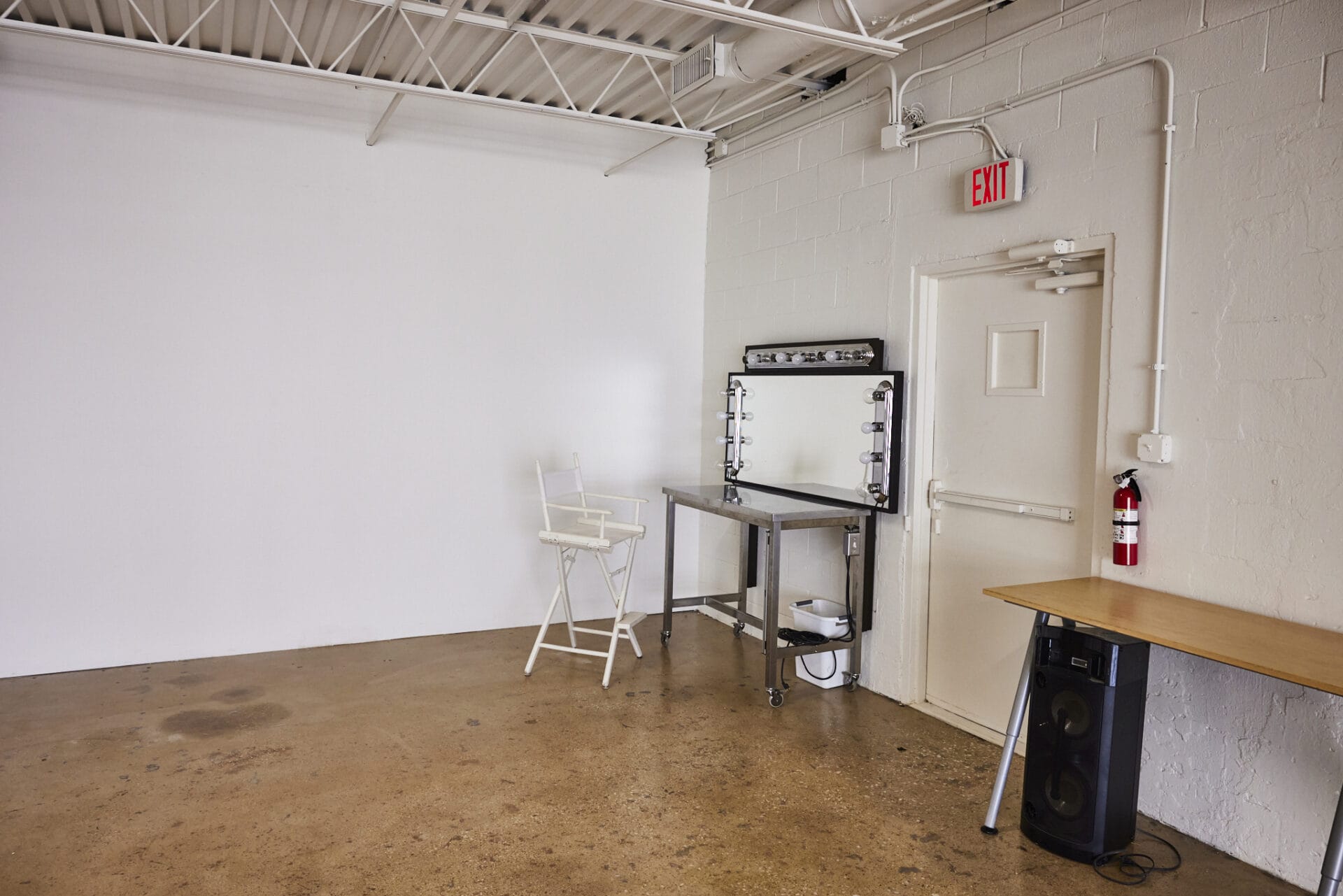 Lighted Hair and Makeup tale with directors chair 