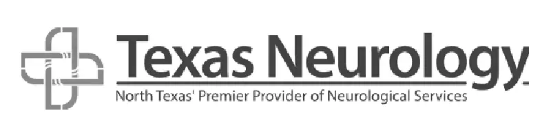 Texas Neurology logo with a gray medical cross icon to the left and the text 'Texas Neurology' and the tagline 'North Texas' Premier Provider of Neurological Services'.